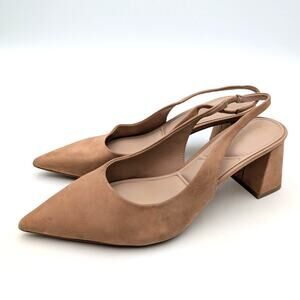 Aldo Uliana Slingback Pointed Toe Heel Pump Women's Brown Size US8 EU38.5